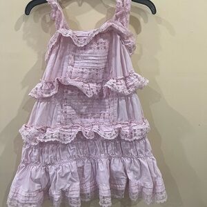 LoveShackFancy Blush Lace Dress